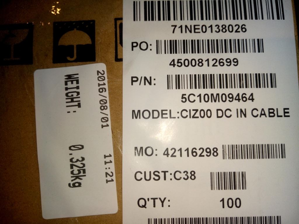 Lenovo IdeaPad 710S Plus Touch-13IKB DC In Port Socket Power Cable 5C10M09464