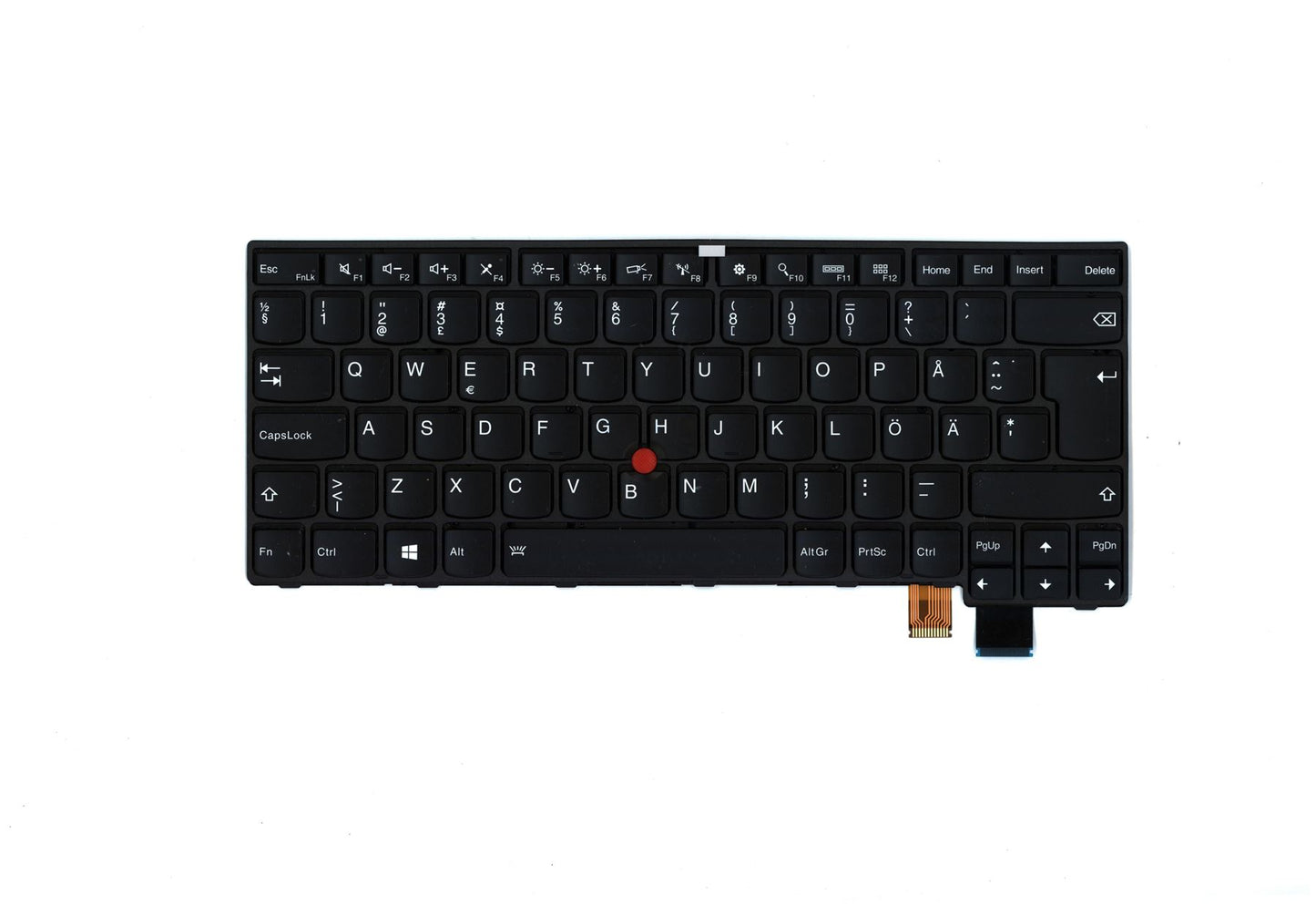 Lenovo ThinkPad T460s Keyboard Swedish Black Backlit 01YR114