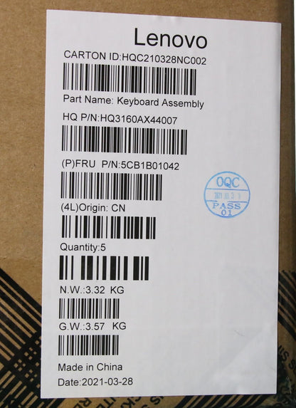 Lenovo Upper Case ASM_ARA H 82CU_IG 5CB1B01042