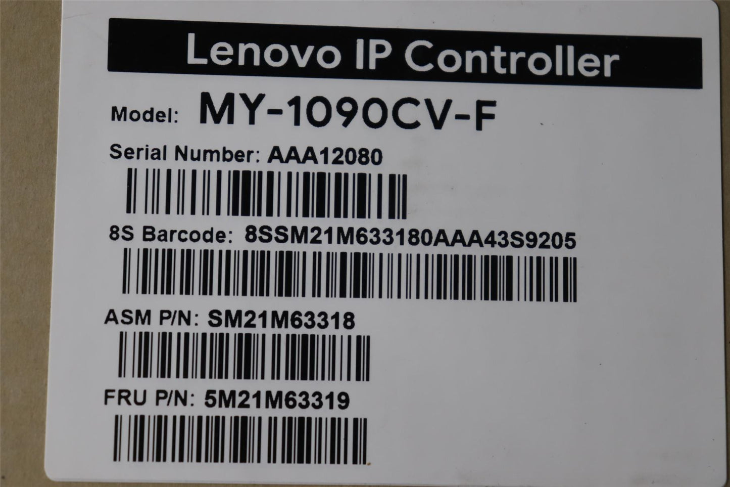 Lenovo MECHANICAL FRU IP controller Israel 5M21M63319