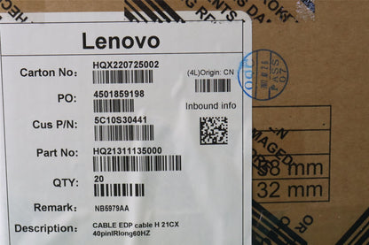 Lenovo EDP cable H 21CX 40pinIRlong60HZ 5C10S30441