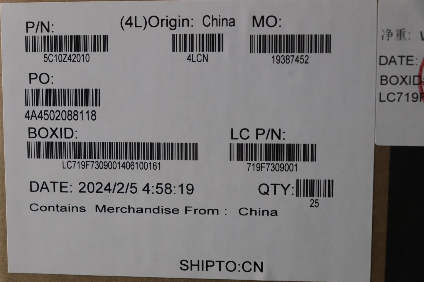 Lenovo LINECORD Bear Mnt US power Cord 5C10Z42010