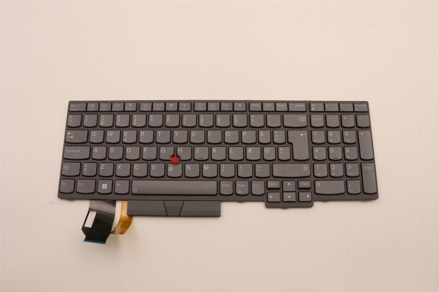 Lenovo ThinkPad T15 Gen 2 P15s Gen 2 Keyboard Danish Grey Backlit 5N21B08422
