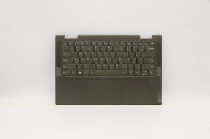 Lenovo IdeaPad 7 14ITL5 Palmrest Cover Touchpad Keyboard US Dark Moss 5CB1A08872