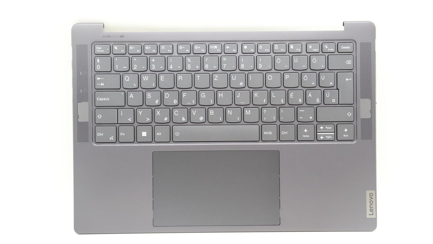 Lenovo Yoga 7 14ARP8 Palmrest Cover Touchpad Keyboard Hungarian 5CB1L50267