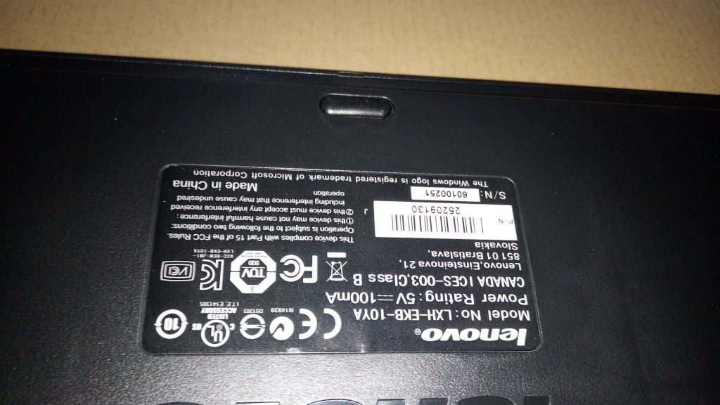 Lenovo Sunrex EKB-10YA (FR) B-Silk USB KB-LVT8 French Keyboard 25209130