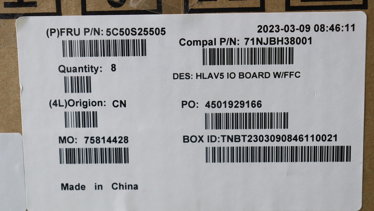 Lenovo CARDPOP Function C 21JF IO w/FFC FFC Board 5C50S25505