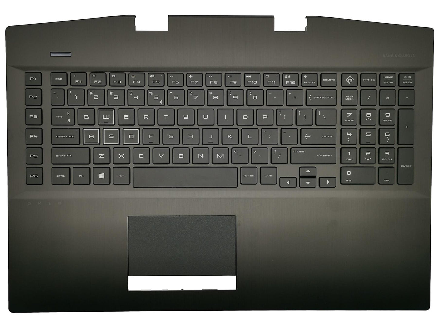 HP Omen 17-CB Palmrest Cover US International Backlit Keyboard Black L62863-B31