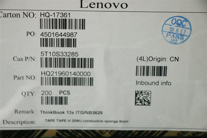 Lenovo TAPE TAPE H 20WJ conductive sponge 8mm 5T10S33285