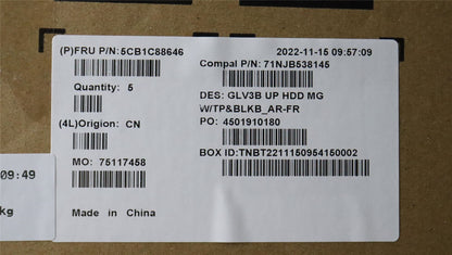 Lenovo ThinkBook 15 G3 ACL Palmrest Cover Touchpad Keyboard Grey 5CB1C88646