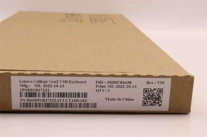 Lenovo USB Calliope KB BK BEL ENG 5D50U84438