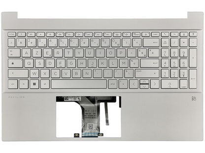 HP Pavilion 15-EG 15-EH Palmrest Cover Keyboard French Silver Backlit M08912-051