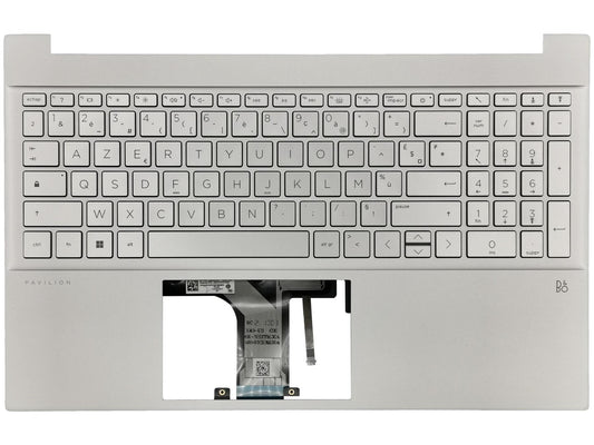 HP Pavilion 15-EG 15-EH Palmrest Cover Keyboard French Silver Backlit M08912-051