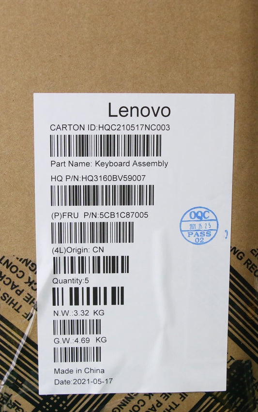 Lenovo IdeaPad 5 16IHU6 Palmrest Cover Touchpad Keyboard Russian Grey 5CB1C87005