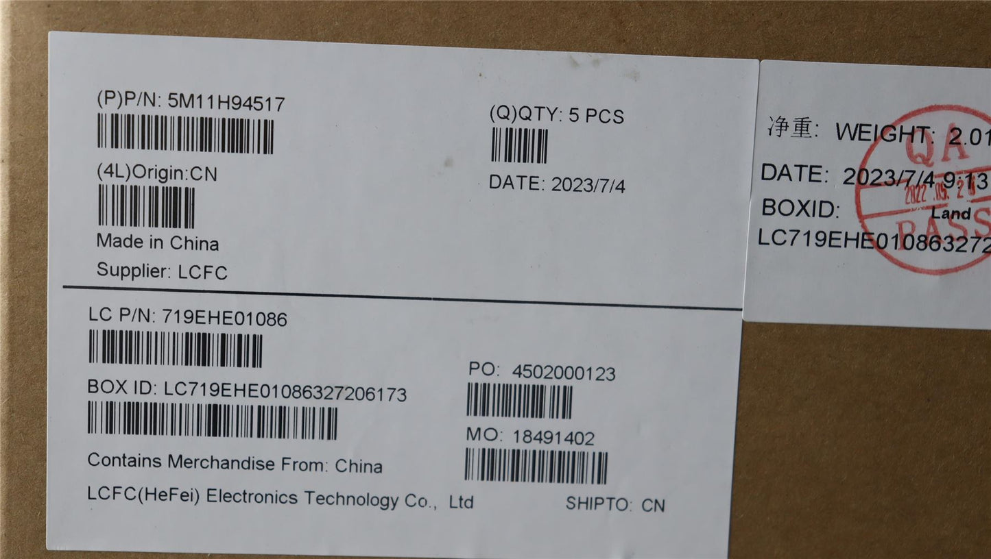 Lenovo MECH_ASM BL KB BK MG WW HUN CHY 5M11H94516