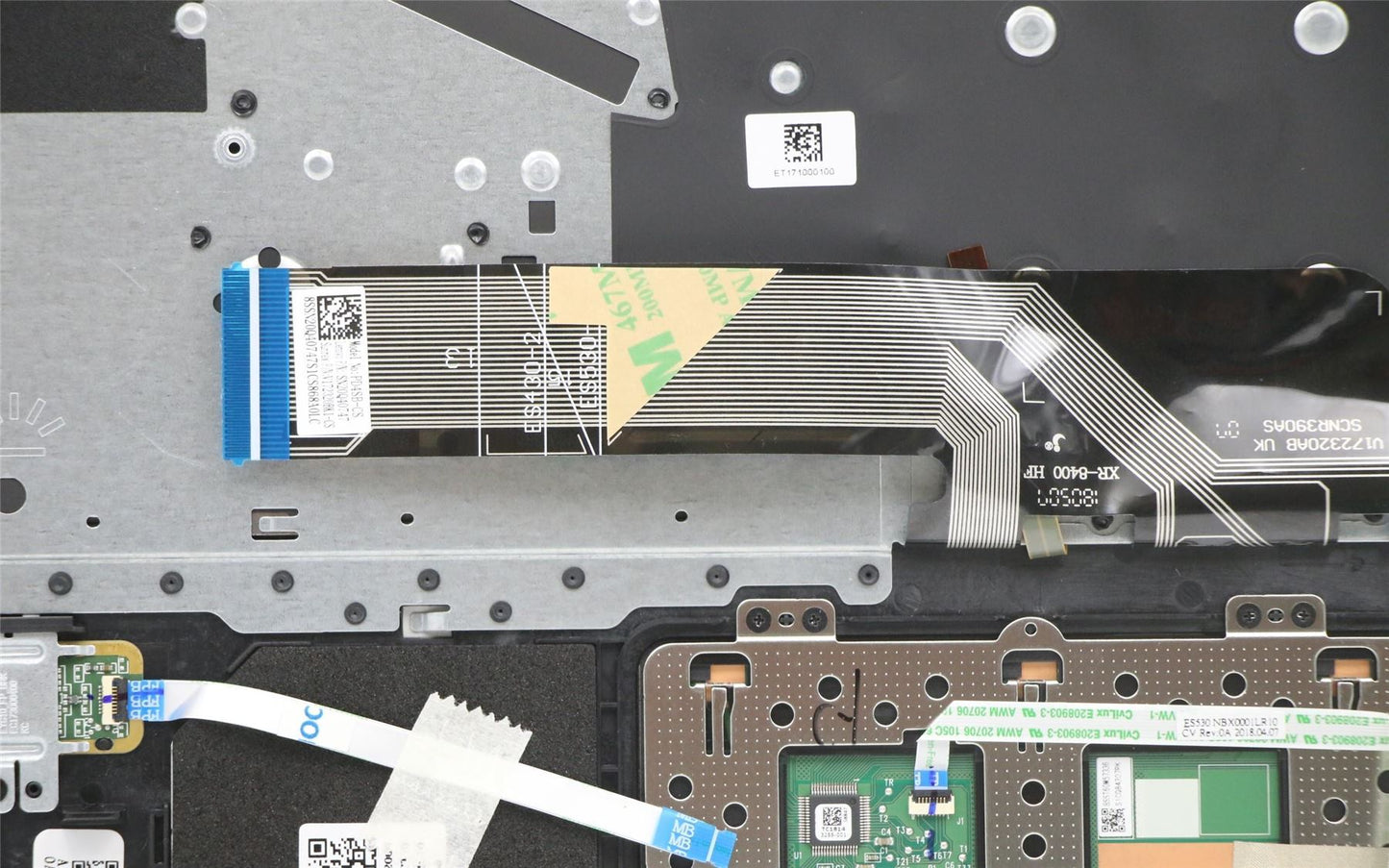 Lenovo IdeaPad 530S-15IKB Keyboard Palmrest Top Cover Czech Grey 5CB0R12581