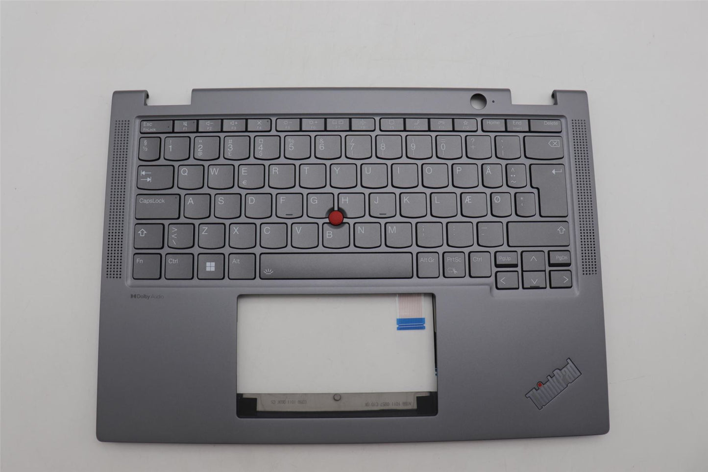 Lenovo ThinkPad X13 Gen 4 Keyboard Palmrest Top Cover Danish Grey 5M11L64654