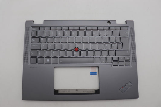 Lenovo ThinkPad X13 Gen 4 Keyboard Palmrest Top Cover Danish Grey 5M11L64654
