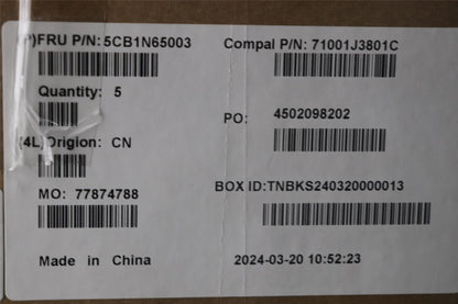 Lenovo UpperCase_ENG C 83G1 CG FP BL 5CB1N65003