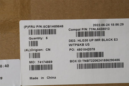 Lenovo IdeaPad 3 15IAH7 Palmrest Cover Touchpad Keyboard US Black 5CB1H89848