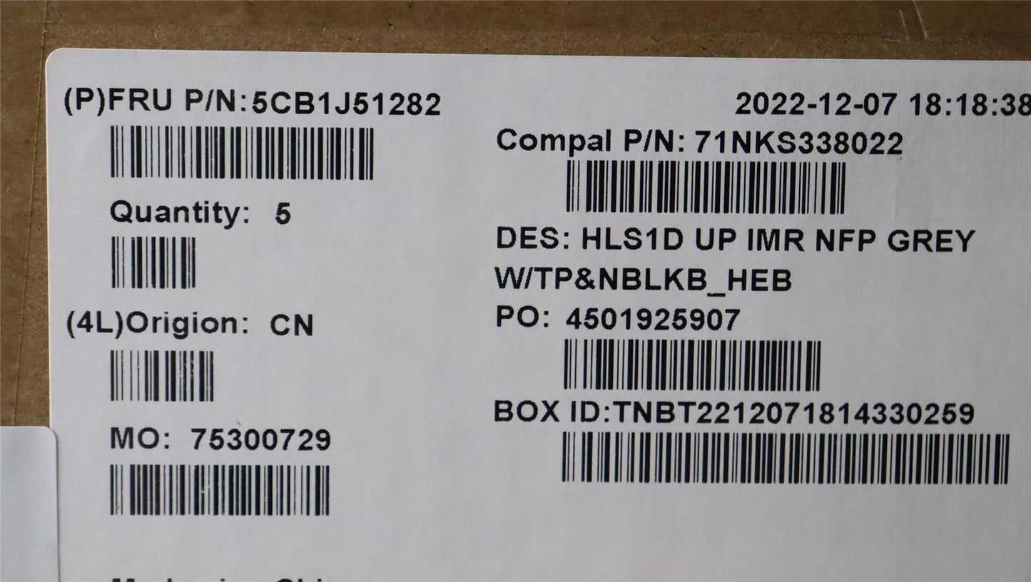 Lenovo UpperCaseASM_HBW C82VG NFP CG 5CB1J51282
