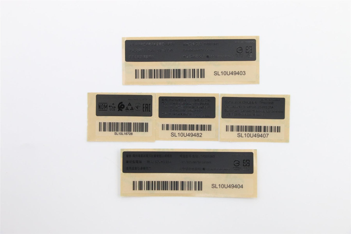 Lenovo Sideswipe FRU Label KIT 5L10V15286