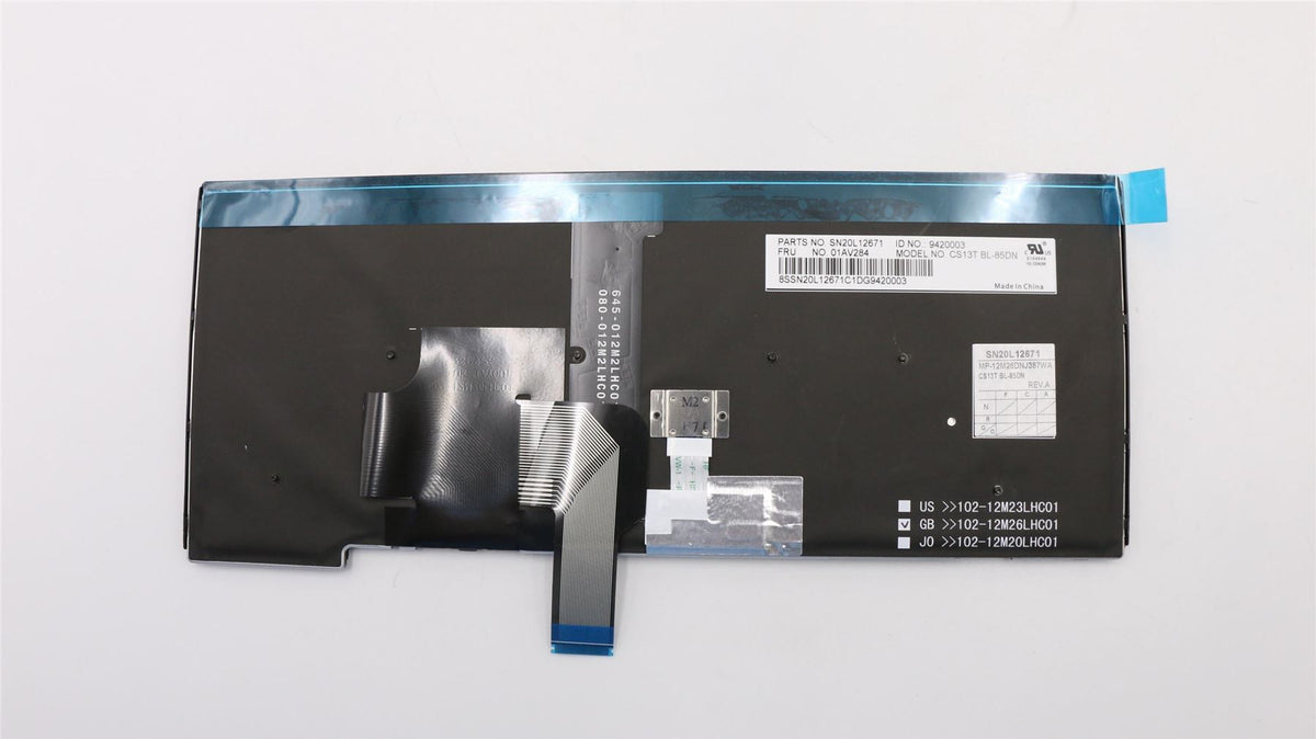 Genuine Lenovo ThinkPad T460 Keyboard Nordic Black Backlit 01AV284