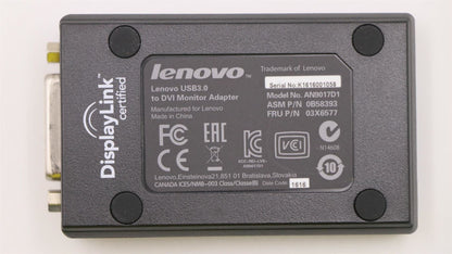 Lenovo FRU PN for USB3.0 to DVI-I Adapter 03X6577