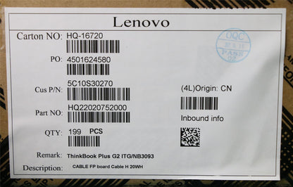 Lenovo FP board Cable H 20WH 5C10S30270