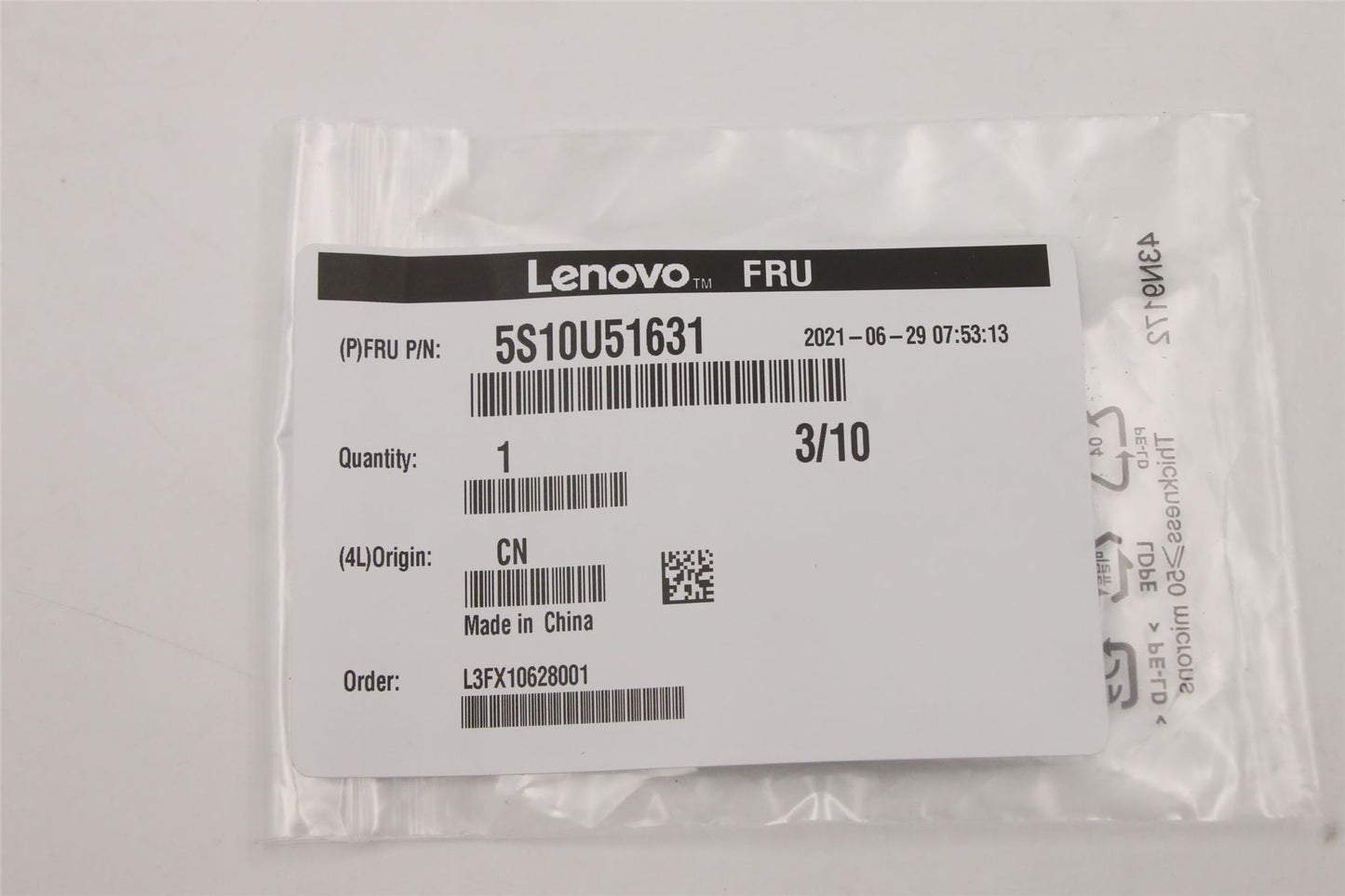 Lenovo Screw T4.8X8,Flat head 5S10U51631