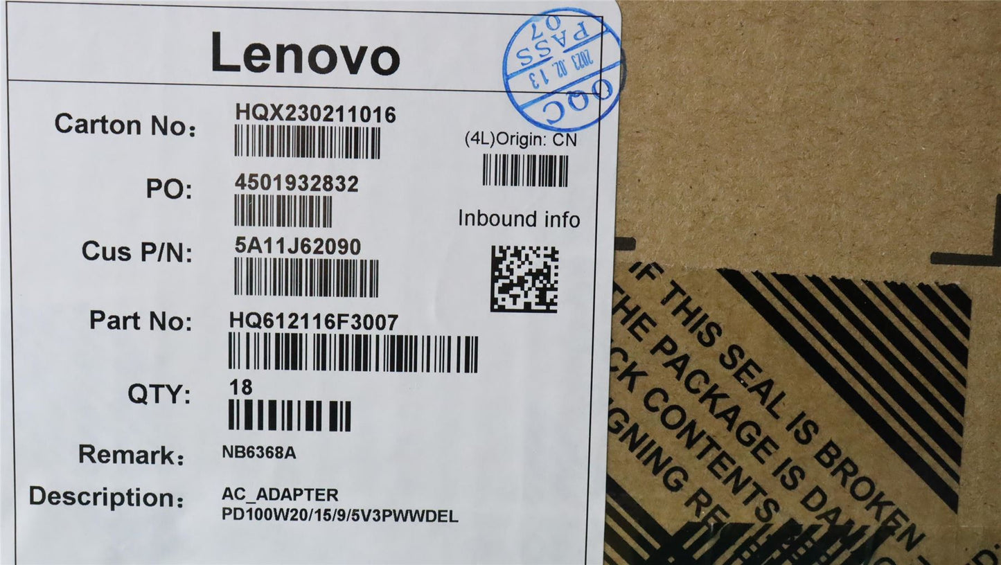 Lenovo IdeaPad 5 14IRL8 5 16IRL8 AC Charger Adapter Power supply 100W 5A11J62090