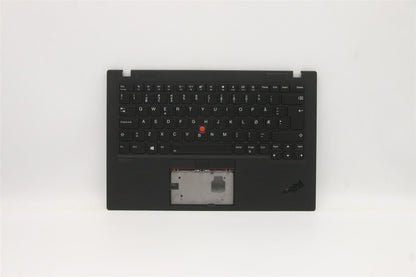 Lenovo Carbon X1 7th Keyboard Palmrest Top Cover Norwegian Black 5M10W85933