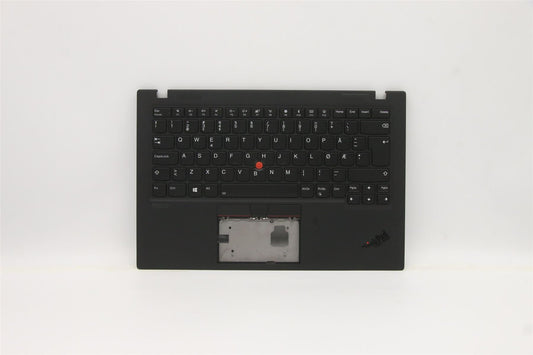 Lenovo Carbon X1 7th Keyboard Palmrest Top Cover Norwegian Black 5M10W85933