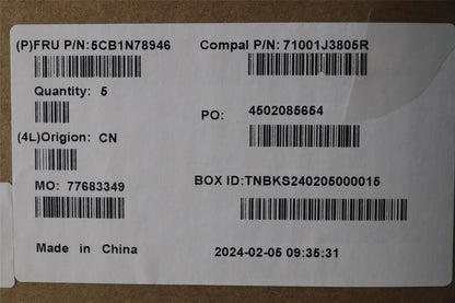 Lenovo UpperCase_ENG C 83G1 CG NFP NBL 5CB1N78946
