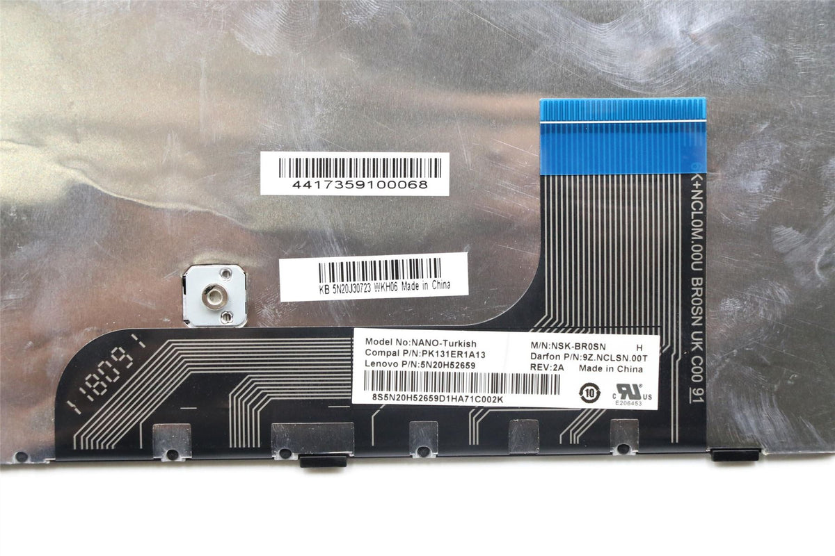 Genuine Lenovo B50-10 IdeaPad 100-15IBY Keyboard Turkish Black 5N20J30723