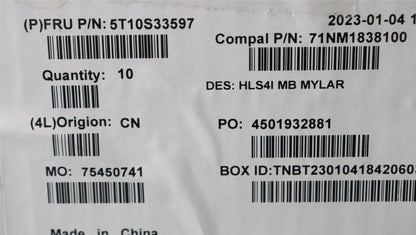 Lenovo TAPE MB Mylar C 82XD 5T10S33597