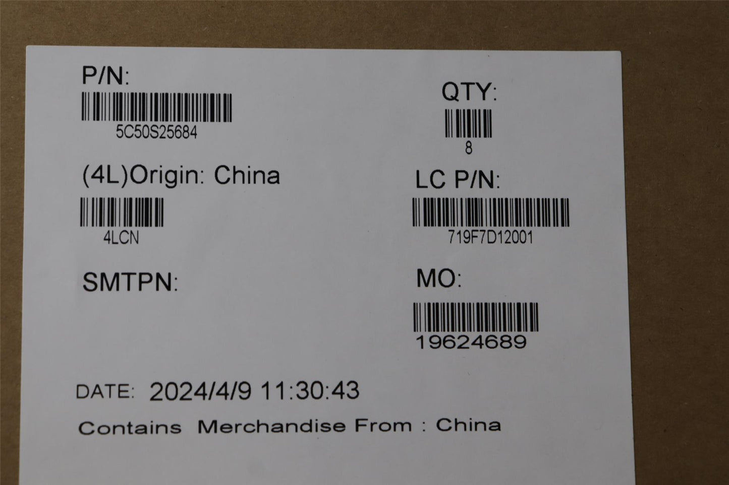 Lenovo CARDPOP L 83E6 I/O BD 5C50S25684