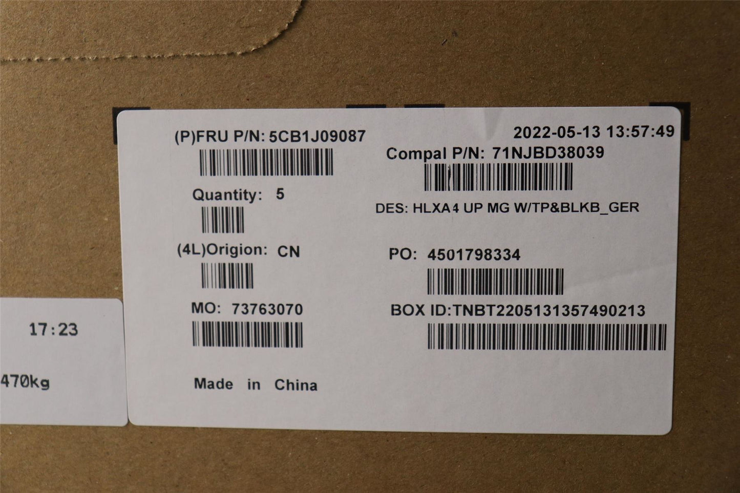 Lenovo ThinkBook 14 G4 IAP Palmrest Cover Touchpad Keyboard German 5CB1J09087