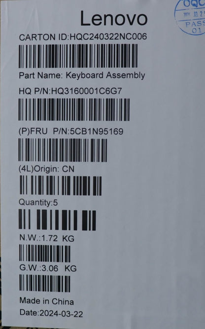 Lenovo UpperCaseASM GER H83DL NFP SG 5CB1N95169