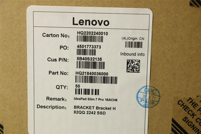 Lenovo Bracket H 82QQ 2242 SSD 5B40S22135