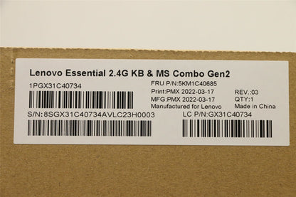 Lenovo Primax R71_G2 2.4G WTG NOD 5KM1C40685