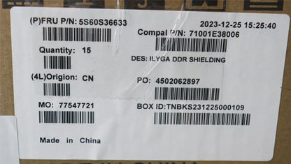 Lenovo SHIELD DIMM SHIELDING C 83FD 5S60S36633