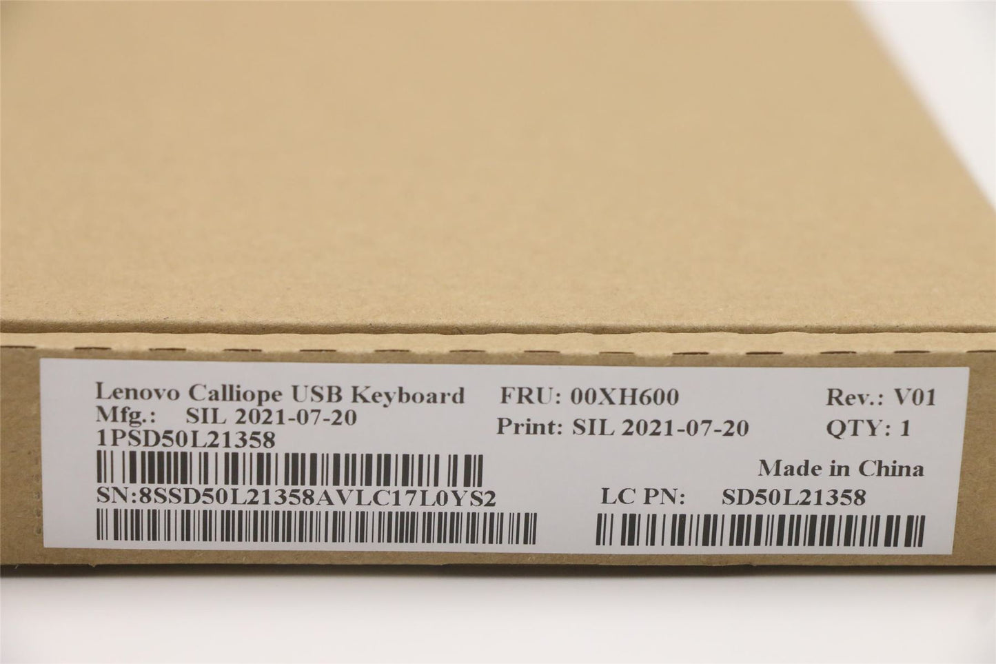 Lenovo USB Calliope KB BK 058 FRA 00XH600