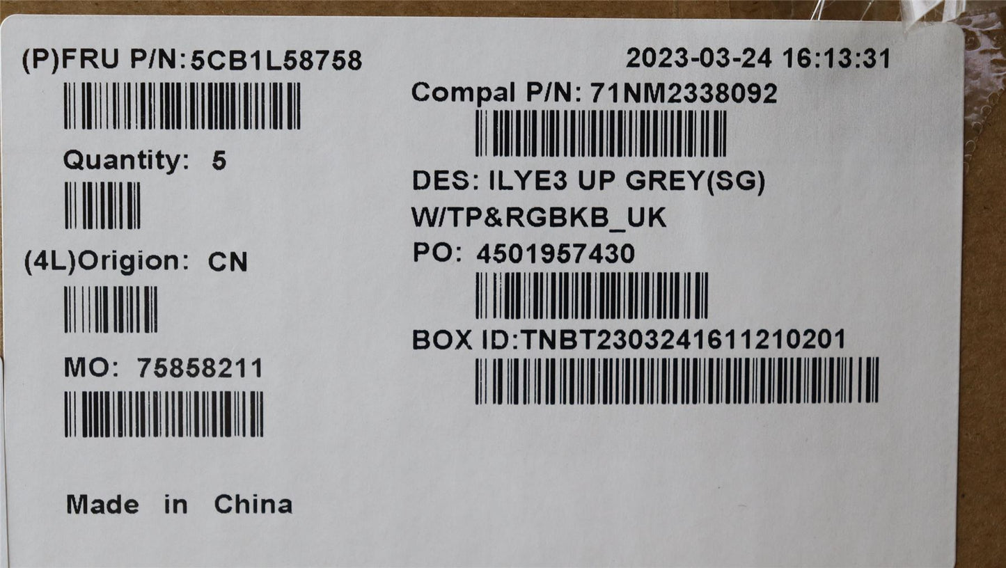 Lenovo Legion 5 16APH8 5 16IRH8 Palmrest Cover Touchpad Keyboard Grey 5CB1L58758