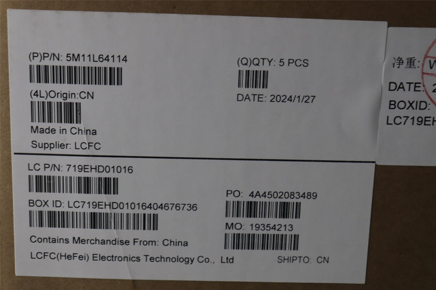 Lenovo  5M11L64114 5M11L64115 5M11L64116