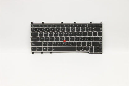 Genuine Lenovo ThinkPad Yoga 370 Keyboard Arabic Silver Backlit 01EN432