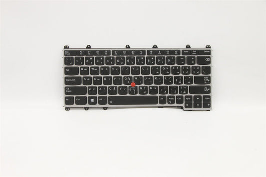 Genuine Lenovo ThinkPad Yoga 370 Keyboard Arabic Silver Backlit 01EN432