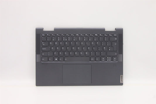 Lenovo Yoga 7-14ITL5 Keyboard Palmrest Top Cover UK Black 5CB1A16222