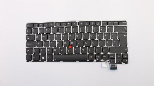 Genuine Lenovo ThinkPad 13 Gen 2 keyboard Swedish Silver Backlit 01EN872 01EN913