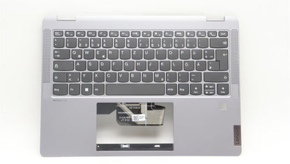 Lenovo IdeaPad 5 14ABR8 Keyboard Palmrest Top Cover German Artic Grey 5CB1K20829
